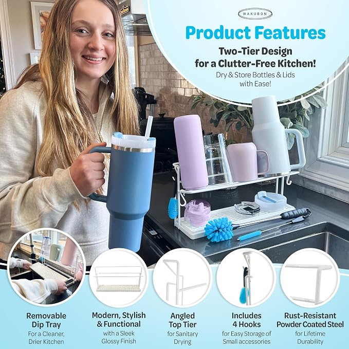 Bottle Drying Rack for Kitchen Countertop - Image 3