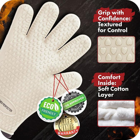 KITCHEN PERFECTION Silicone Smoker Oven Gloves - Image 2