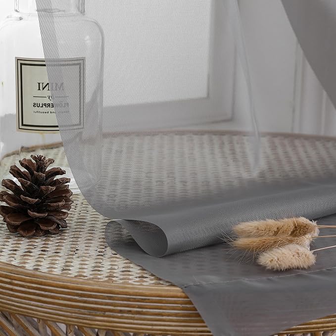 Chyhomenyc 120 Inch Long Sheer Curtains - Image 5