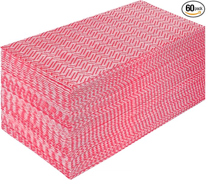 JEBBLAS Reusable Cleaning Towels, 60 Sheets/Pack, Dry Quickly, Machine Washable by JEBBLAS