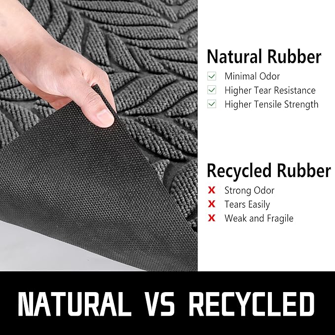 Yimobra 47x24 Large Door Mat Outdoor Indoor, All-Season Waterproof Door Mat Outside Entrance, All-Weather Non-Slip Outside Doormat for Garage Patio Entryway, Grey