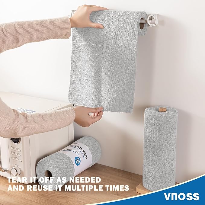 100 Pack Microfiber Cleaning Cloth Roll, Tear Away Reusable Towels, Ultra - Image 5