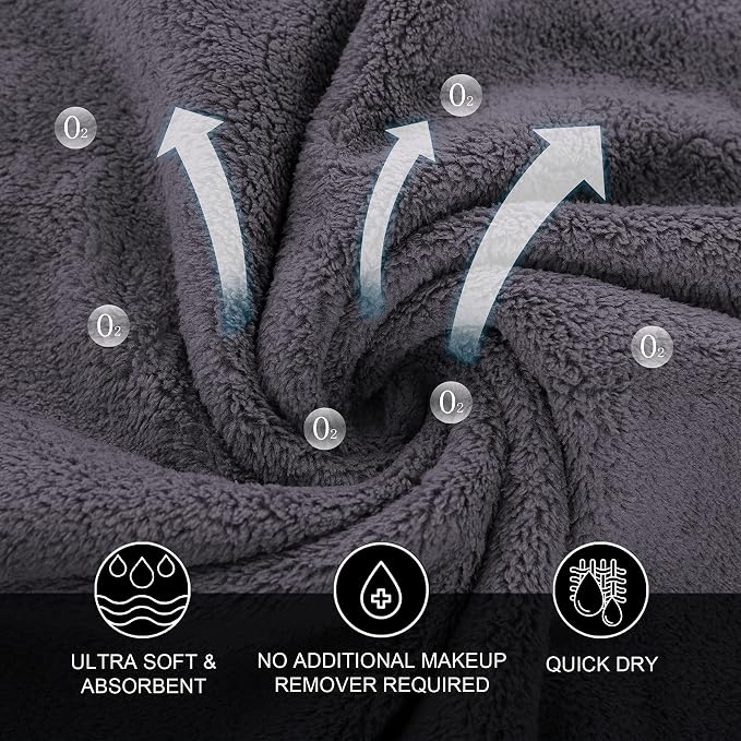 MOONQUEEN Microfiber Facial Cloths Fast Drying Washcloth 12 Pack - Image 7