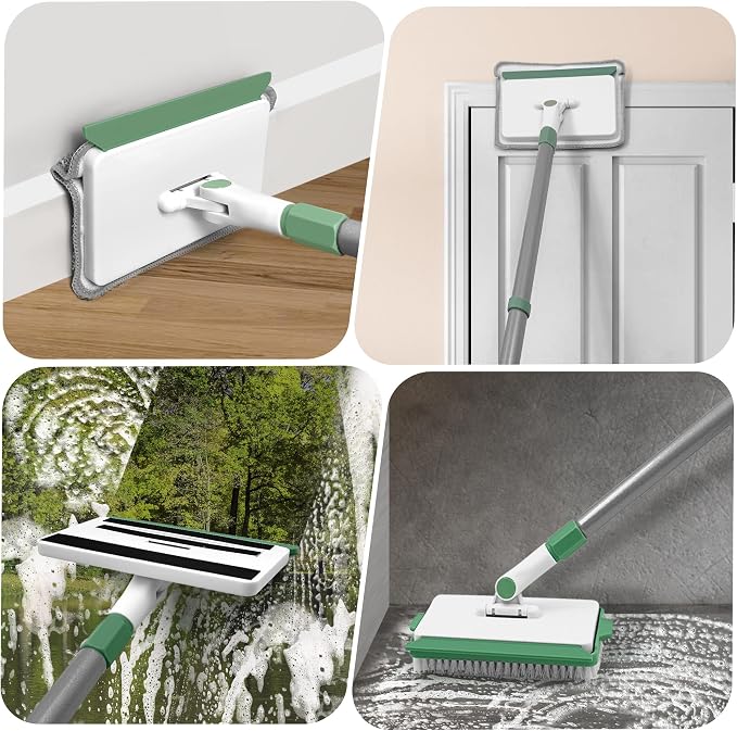 Baseboard Cleaner Tool with Handle, Wall Cleaner Mop with 54.7'' Adjustable - Image 6