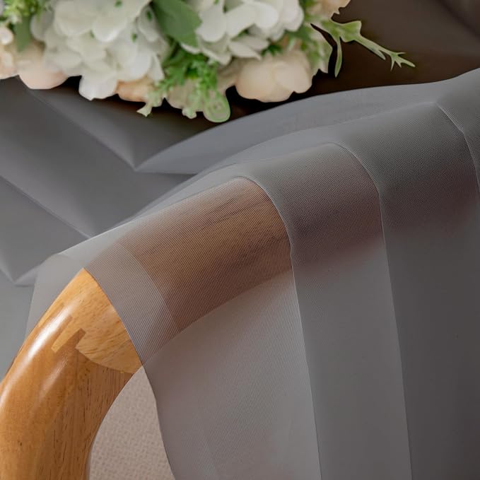 Chyhomenyc Sheer Curtains Tiers 42W x 24L Inches, Light Filtering Small Curtains - Image 6