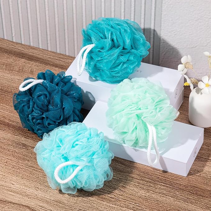 Loofah for Women 75g 4 Pack, Bath Sponge Soft Mesh Shower Puff Loofah Sponge - Image 6