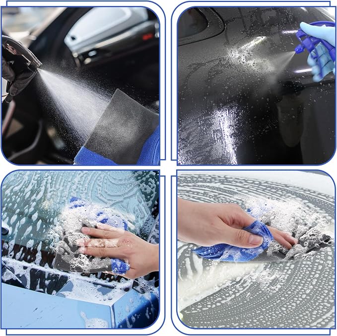 2 Pack Clay Towel Auto Detailing, 12 X 12 Inch Clay Bar Towel - Image 8