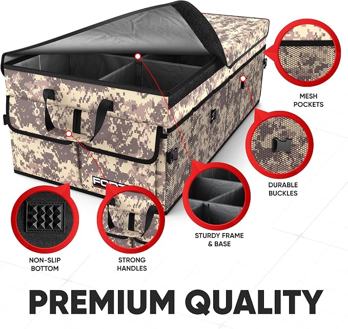 FORTEM Trunk Organizer For SUV Car Trunk Organizer, Foldable Storage, Car - Image 2