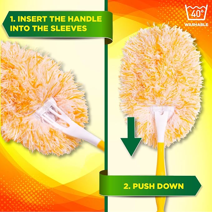 Microfiber Reusable Refills for Swiffer Hand Duster, 360 Degree Dry Duster - Image 3