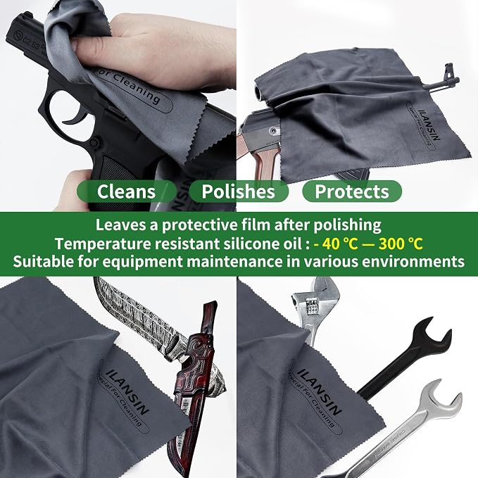 Silicon Gun Cloth 12'' ×12'' Gun Cleaning Cloths Lint Free - Image 5