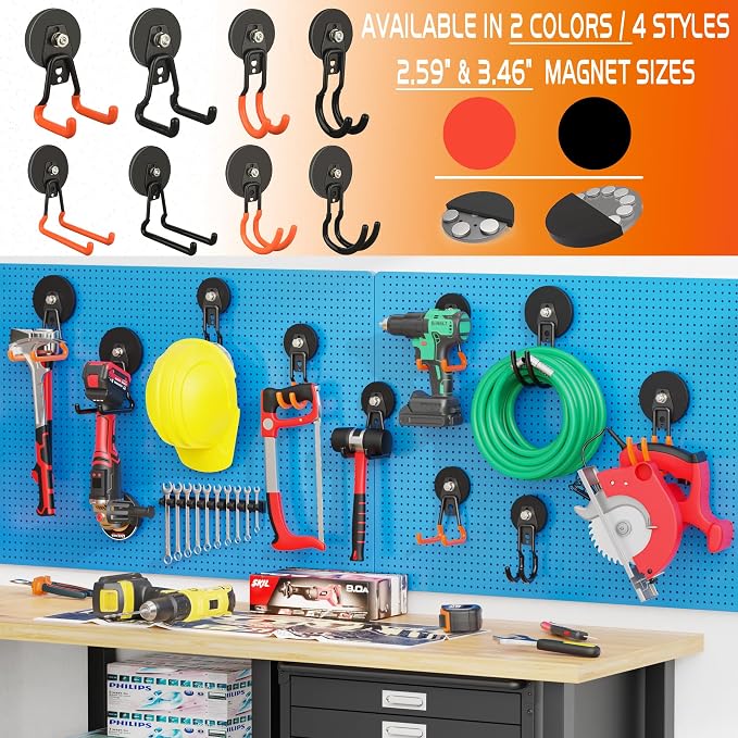 ULIBERMAGNET New Upgraded Ultra-Strong Magnetic Hooks, 2 Pack Heavy Duty - Image 9