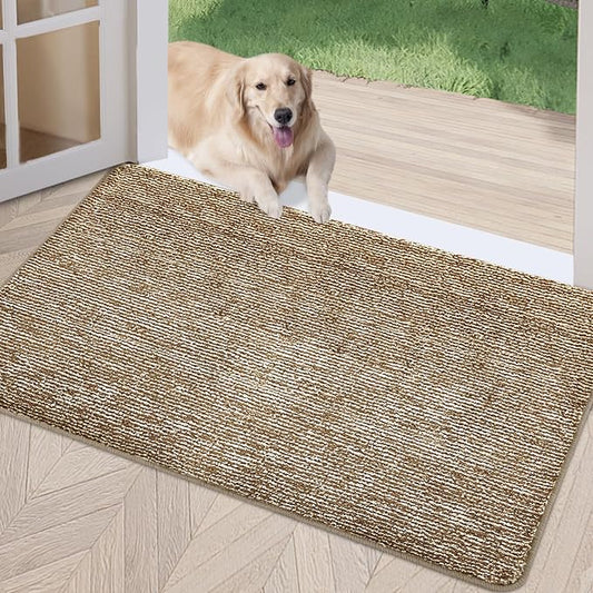 REFETONE Indoor Doormat, Front Door Mat 32"x48" Absorbent Rubber Backing Non by Refetone