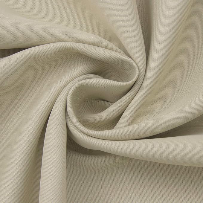 BGment Beige Blackout Curtains for Kitchen Cafe Window 34 x 40 Inch Long - Image 8