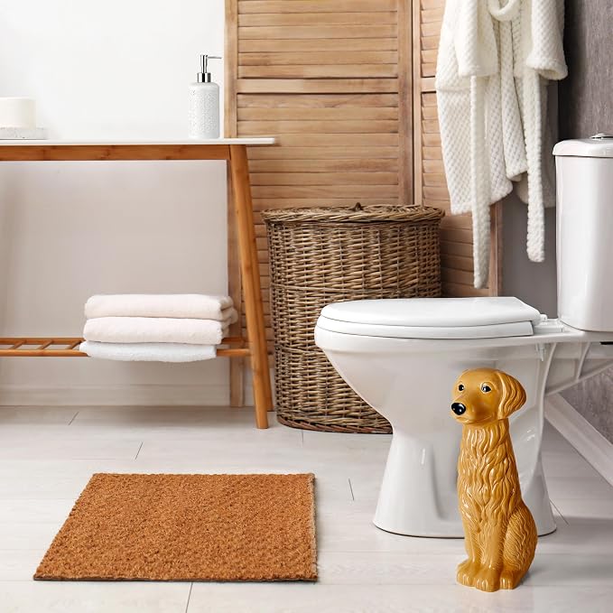 Golden Retriever Ceramic Toilet Brush Holder - Image 3