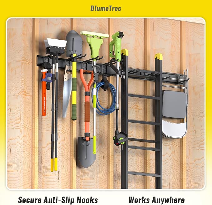 Garage Tool Organizer Wall Mount, 4 Rails - Image 8