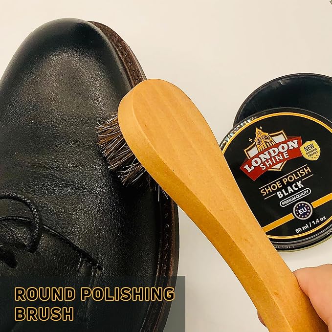 Horsehair Shoe Brush Kit 4 Piece – Premium Horsehair Shoe Brush Set - Image 3