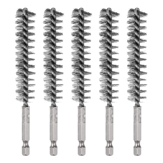HARFINGTON 5Pcs Bore Brush Stainless Steel 16mm Dia Cleaning Twisted Wire Brush by HARFINGTON