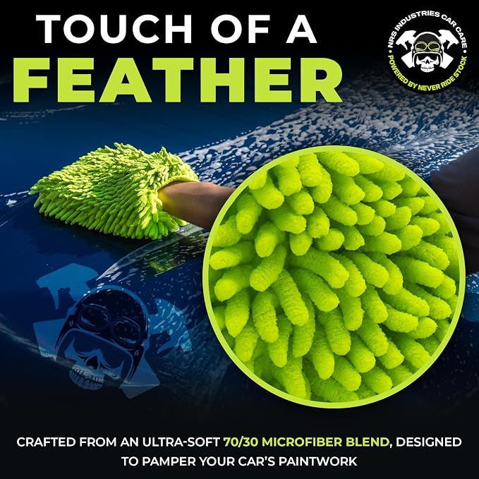 4 Pack Microfiber Car Wash Mitt | Ultra-Soft Chenille | Car Wash Detailing | - Image 5