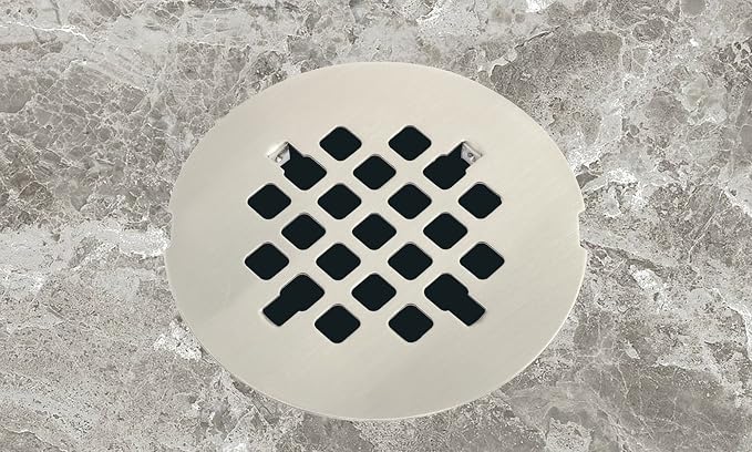 Artiwell 4-1/4” OD Snap-in Shower Drain Cover, Round Shower Drain Strainer Grid - Image 4