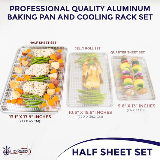 KITCHENATICS Aluminum Baking Pan Half Sheet - Image 2
