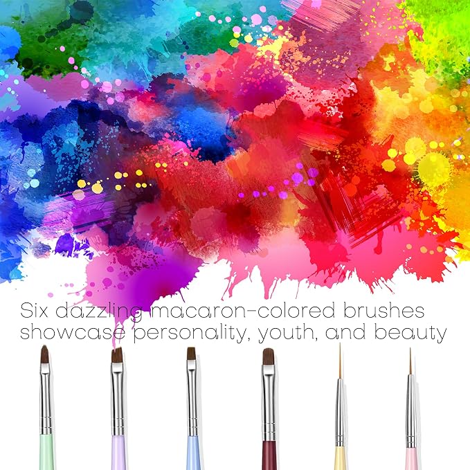 Nail Art Brushes, Nail Design Painting Brush Set - Image 2