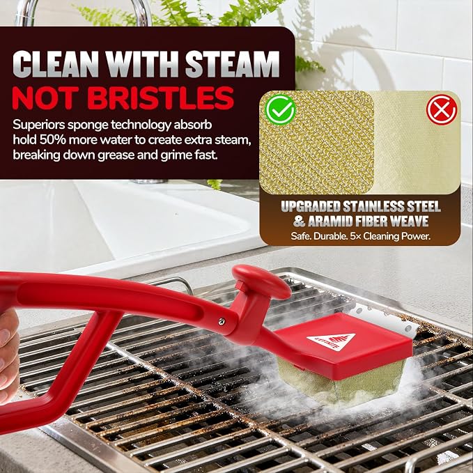 Grill Brush Cleaner for Outdoor, EEFINITE BBQ Steam Cleaning Grill Brushes - Image 5