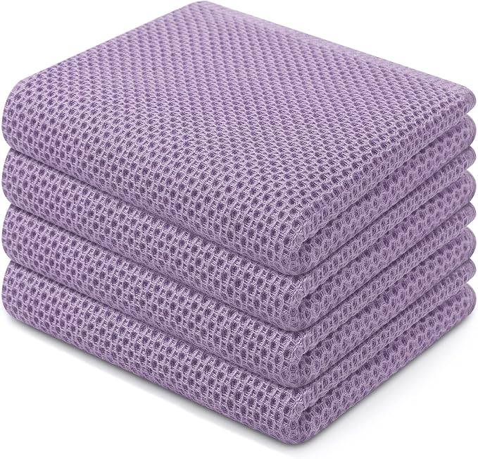 Homaxy 100% Cotton Waffle Weave Kitchen Dish Towels, Ultra Soft Absorbent Quick by Homaxy