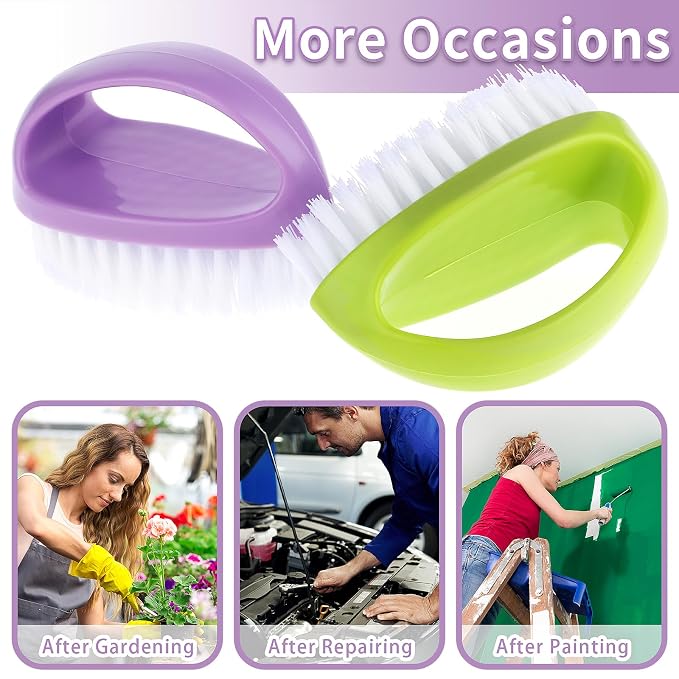 Cobee 2 Pack Hand Nail Brush for Cleaning Fingernails Durable Stiff Bristles - Image 4