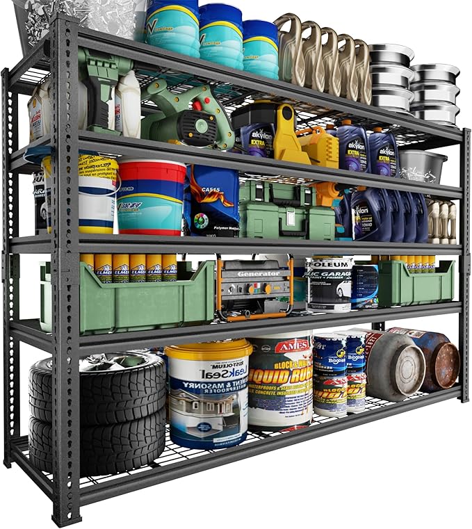 ROOMTEC Garage Shelving, 3300 LBS Capacity Storage Shelves Heavy Duty, 5 Tier by ROOMTEC