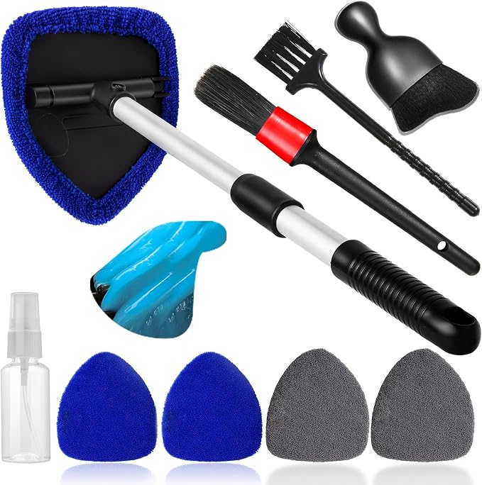 10pcs Windshield Cleaner Tool, Car Window Cleaning Wash Kit by Qydipclin
