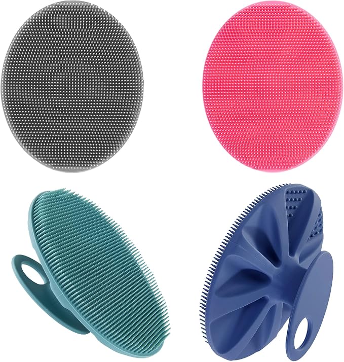 Food-Grade Soft Silicone Body Cleansing Brush Shower Scrubber, Gentle by INNERNEED