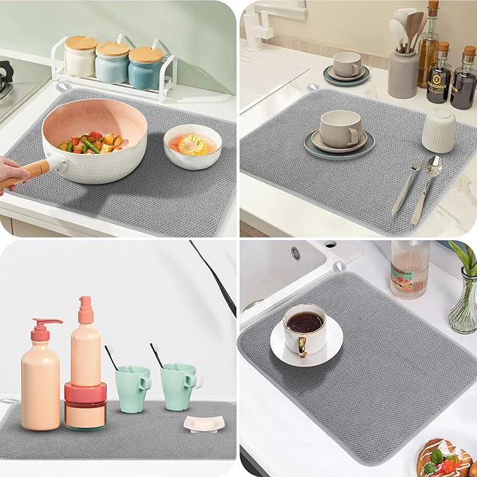 Microfiber Dish Drying Mat, Super Absorbent Kitchen Dish Drying Pad - Image 5