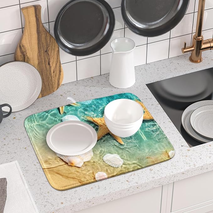 Summer Beach Style Dish Drying Mat - Image 6