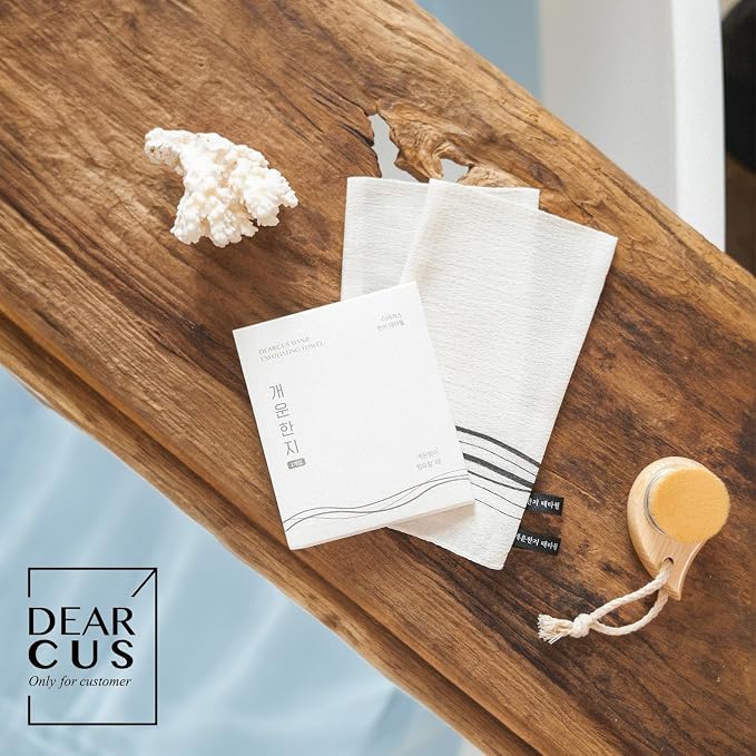 DEARCUS Korean Exfoliating Washcloth Towel 2Pcs, Hanji Bath Washcloths Mitt - Image 7