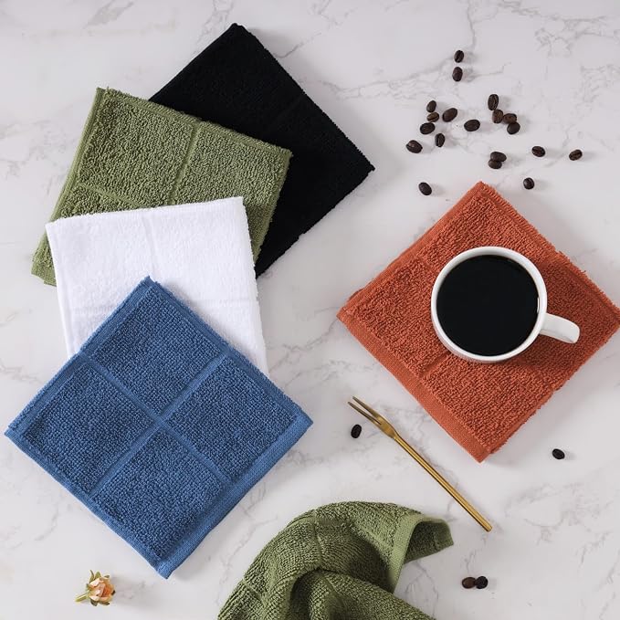 Glynniss Dishcloths Kitchen Highly Absorbent Dish Rags 100% Cotton Dish Cloths - Image 4