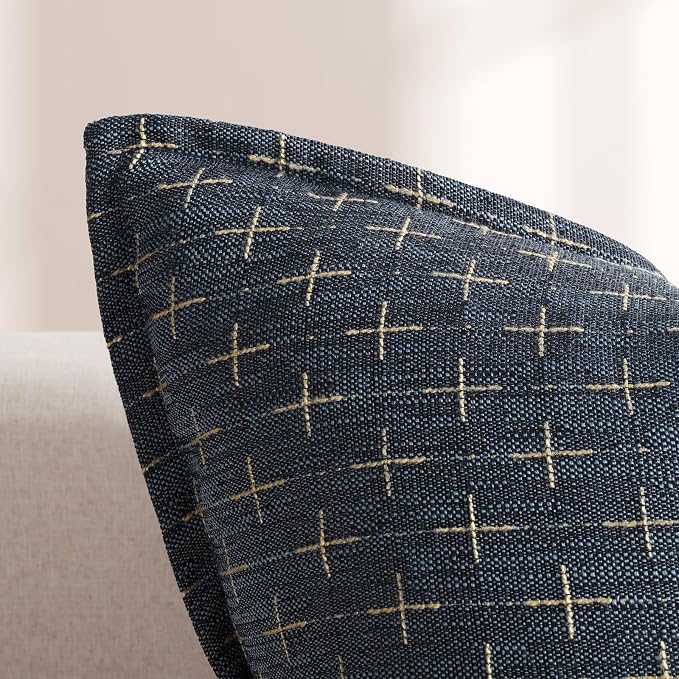 ZWJD Pillow Covers 22x22 Set of 2 Soft Polyester Textured Pillow Covers - Image 2
