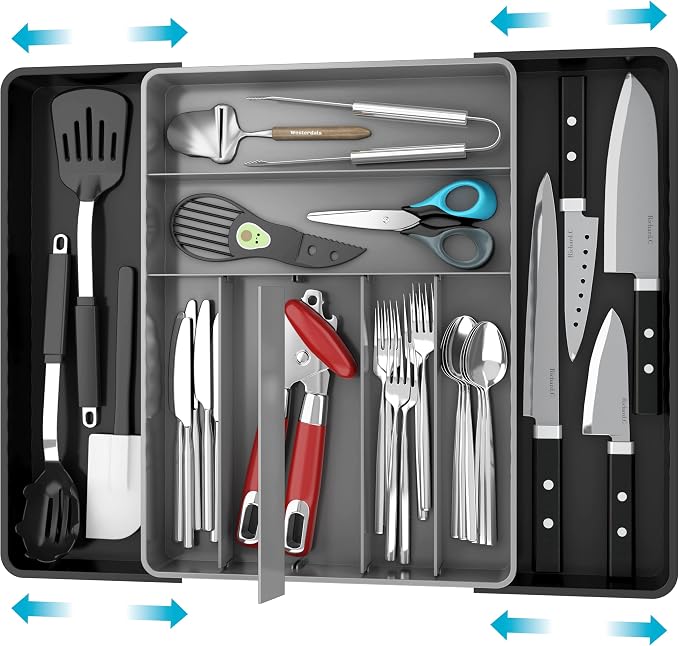 Simple Houseware Expandable Kitchen Drawer Flatware Organizer by SimpleHouseware