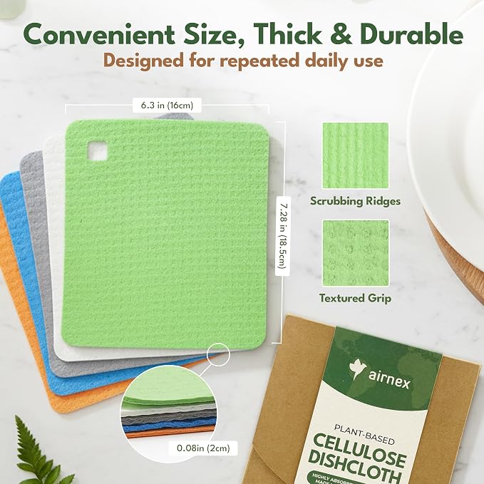 10 Pack Cellulose Swedish Dishcloths - Image 3