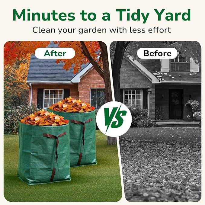 GreatBuddy Lawn Bag, 53 Gallon Yard Waste Bags, Heavy Duty PP Garden Leaf Bags - Image 7