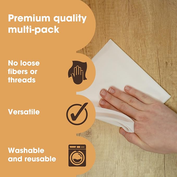 Furniture Clinic Lint Free Cotton Cloths | Eco-Friendly and Reusable - Image 2