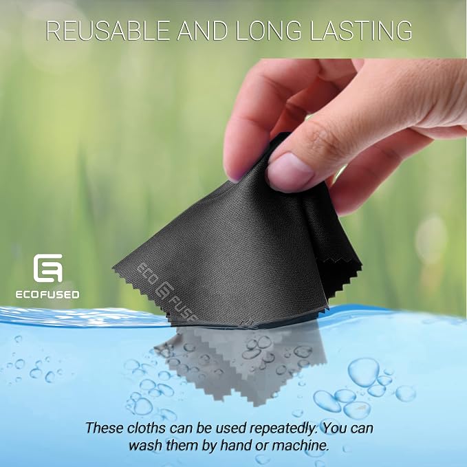 Eco-Fused Blue/Black Microfiber Cloth - Image 5