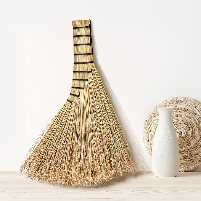 Suclain 2 Pcs Small Corn Whisk Brush Broom 100% Handmade 12 Inch Handheld Brush - Image 4