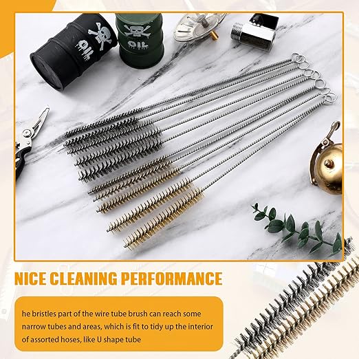 20 Pcs Wire Tube Brushes Bulk for Cleaning Pipe Tube Brass Stainless Steel - Image 5