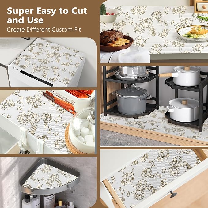 Shelf Cabinet Liner for Kitchen- Non Adhesive Drawer Liner Refrigerator Liner - Image 6