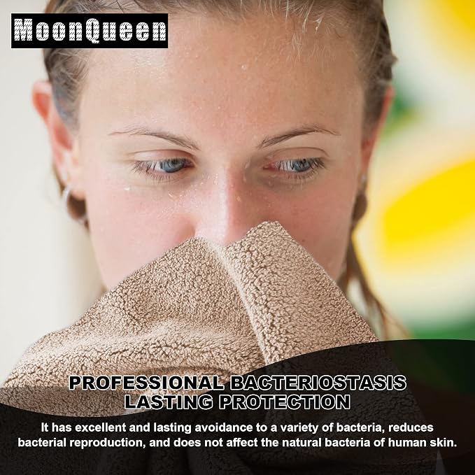 MOONQUEEN Microfiber Facial Cloths Fast Drying Washcloth 12 Pack - Image 5