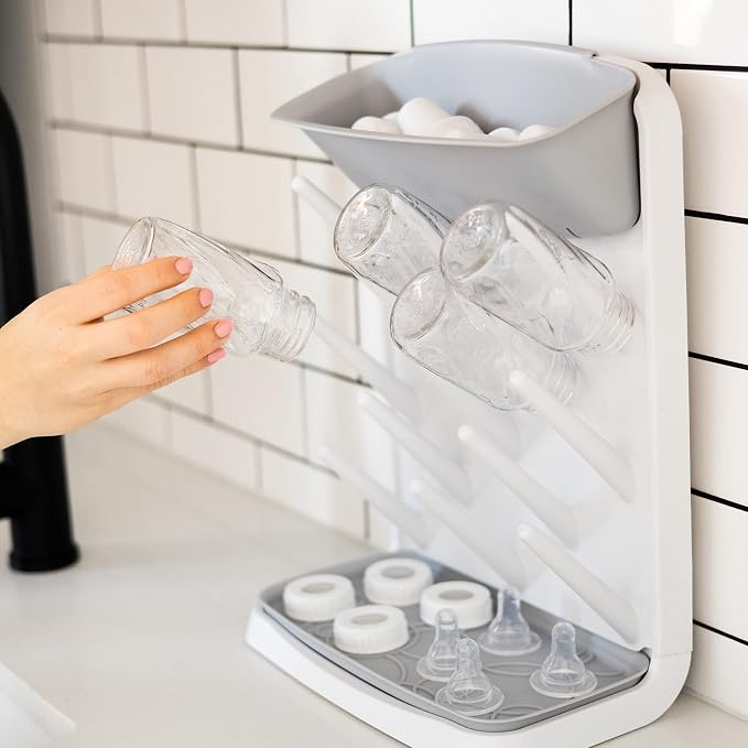 Ubbi Vertical Bottle Drying Rack, Bottle Brush & Microfiber Drying Mat Bundle - Image 7