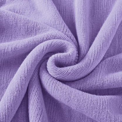 Homiest Decorative Knitted Throw Blanket with Fringe, Lightweight Acrylic Knit, Soft & Cozy Tassel Blanket for Couch, Sofa, Bed (Lavender, 50 x 60 Inch)