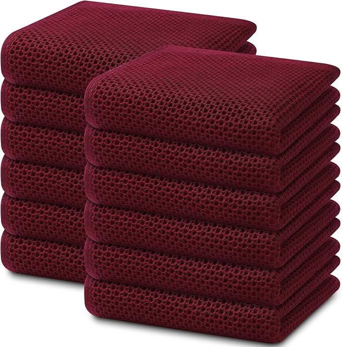 Homaxy 100% Cotton Waffle Weave Kitchen Dish Towels, Ultra Soft Absorbent Quick by Homaxy