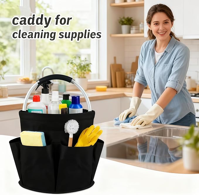 17L Cleaning Caddy With Handle, Foldable Storage Cleaning Product Organizer - Image 4