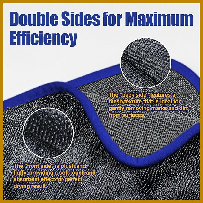 Airlab Microfiber Towels for Cars Wash Drying Extra Large Super Absorbent - Image 5